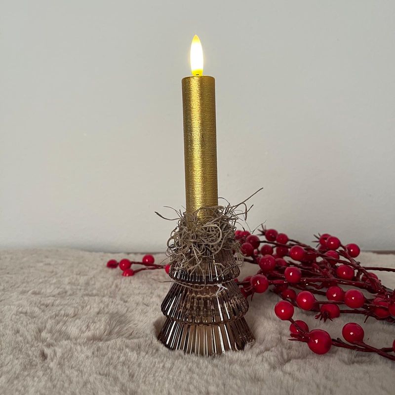 kandelaar kerstboom glas bruin