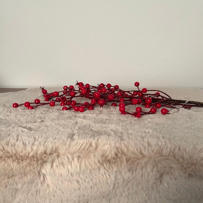 Kunsttak besjes rood 70cm - 1