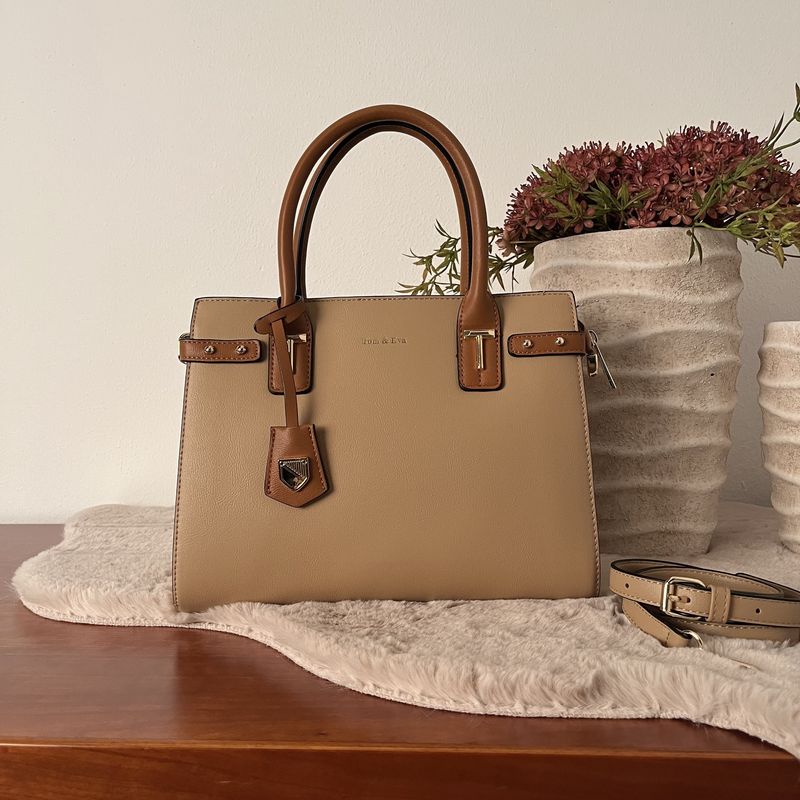 Handtas Beige/Bruin.