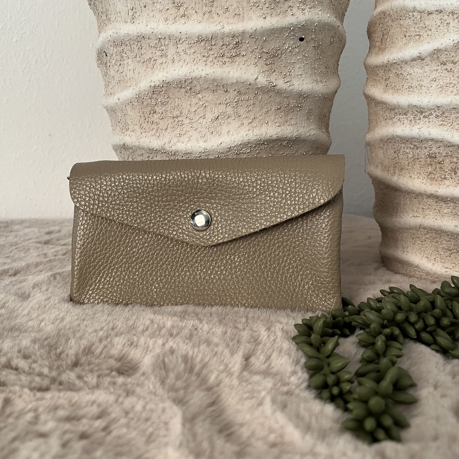 Portemonnee Groot Beige