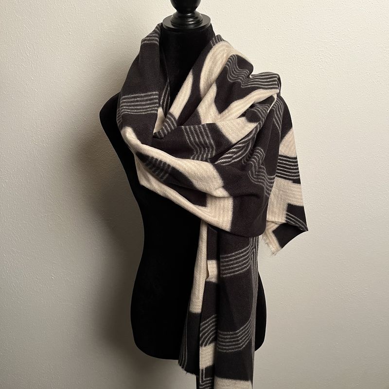 Sjaal Eva Black Grey