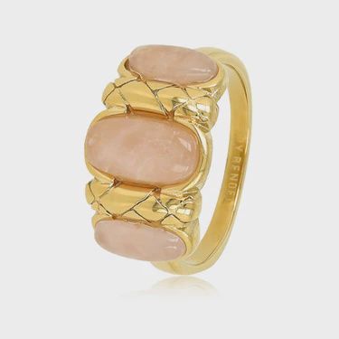 Rose Quartz Ring – Vintage Romance in Goud
