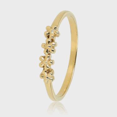 Gouden ring met bloemetjes - elegant en tijdloos sieraad
