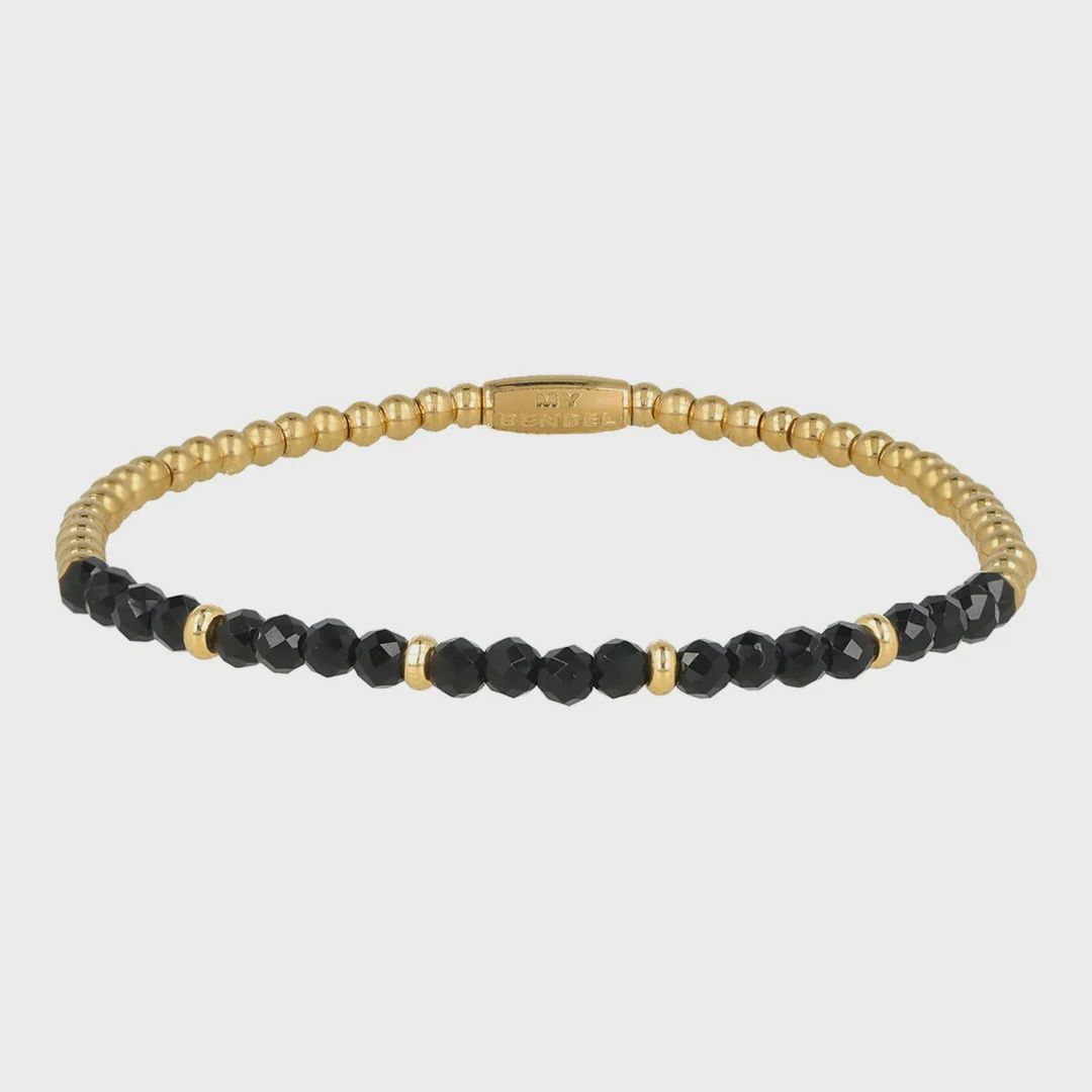 Onyx power armband – Edelsteen &amp; stainless steel