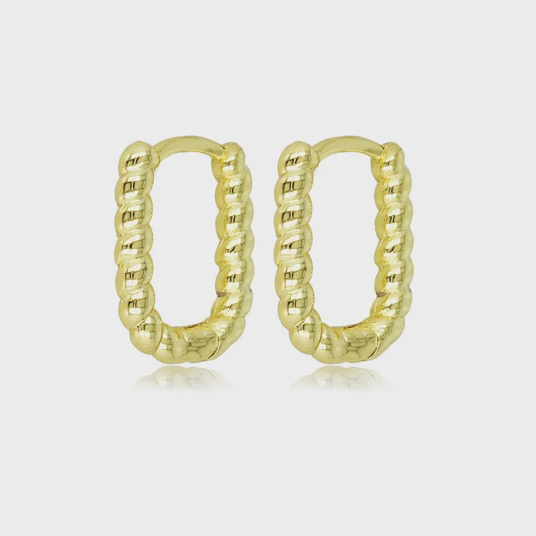 Elegante 14mm Gouden Twisted Oorring
