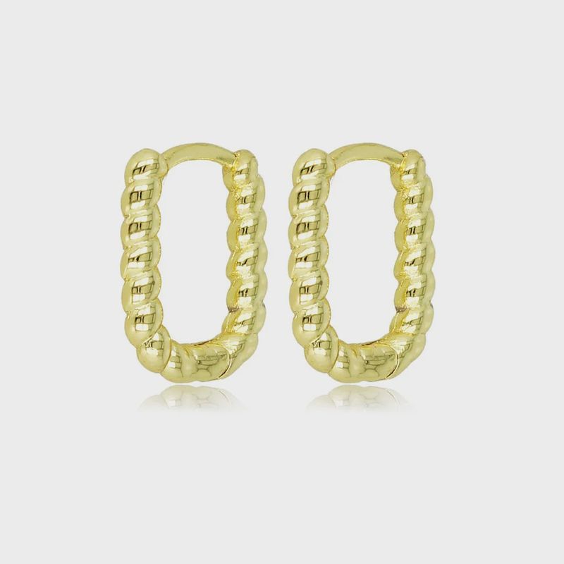 Elegante 14mm Gouden Twisted Oorring