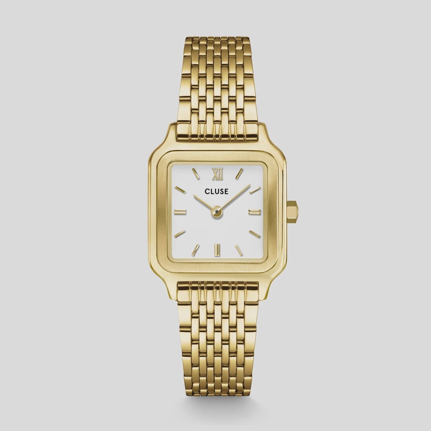 Gracieuse Petite Watch Steel, White, Gold Colour