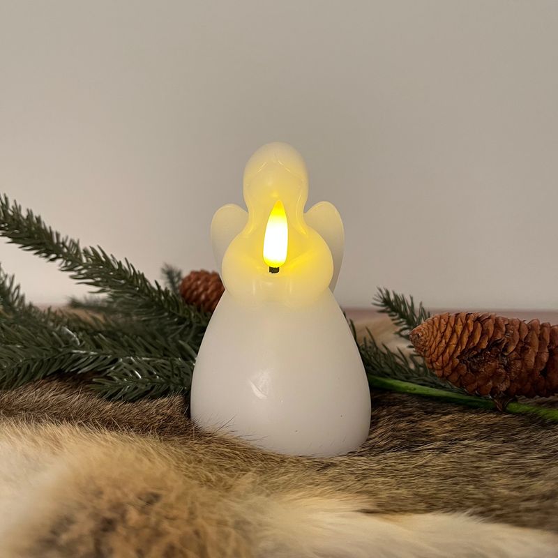 Engel kaars LED Lyon wit