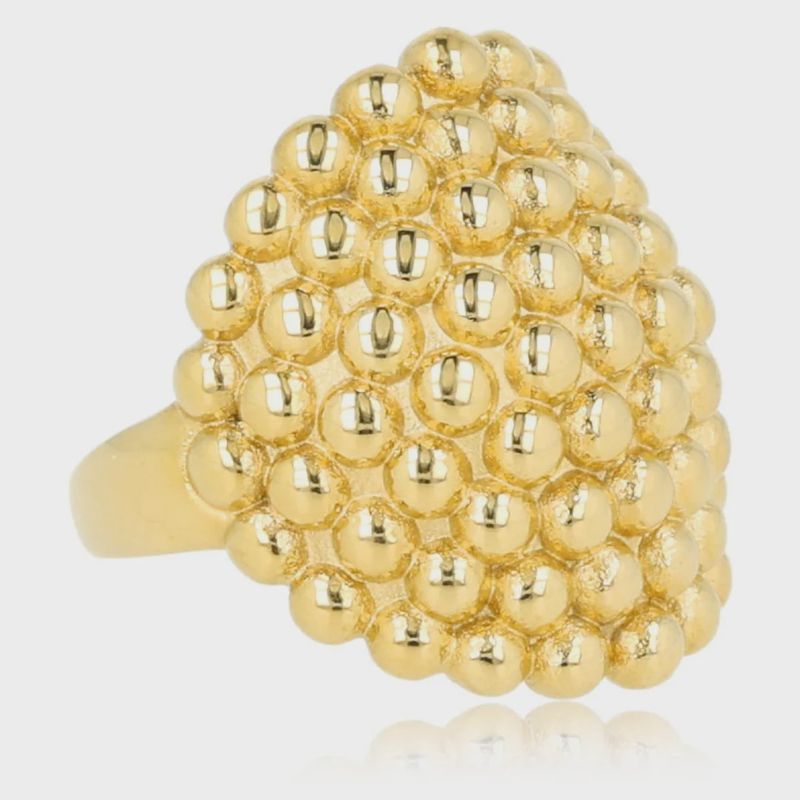 Statement Ring Goud – Bolletjes Design 15 mm
