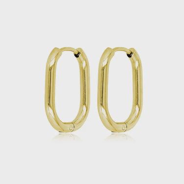 Makkelijk te combineren brede gouden oorring 20x2,5 mm