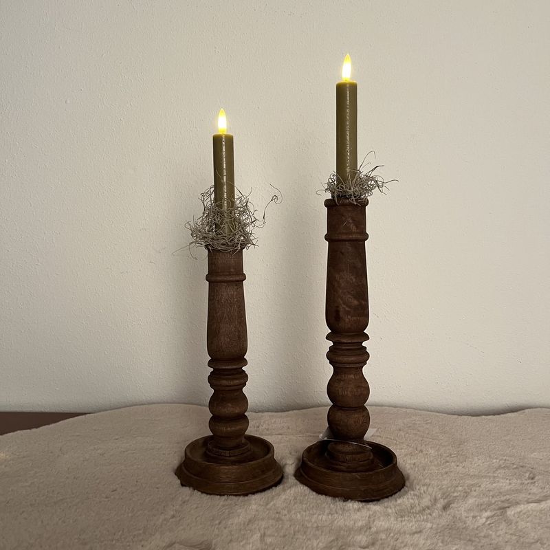 Kandelaar Notenhout S