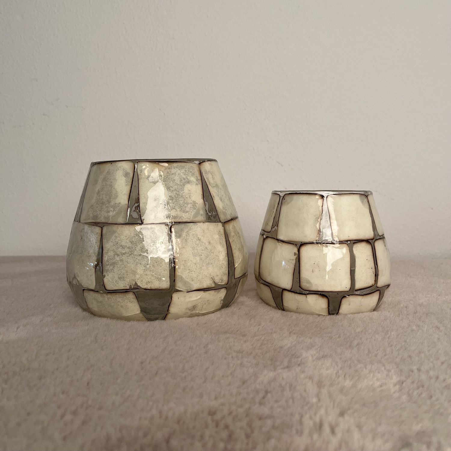 Glazen Theelicht Creme S