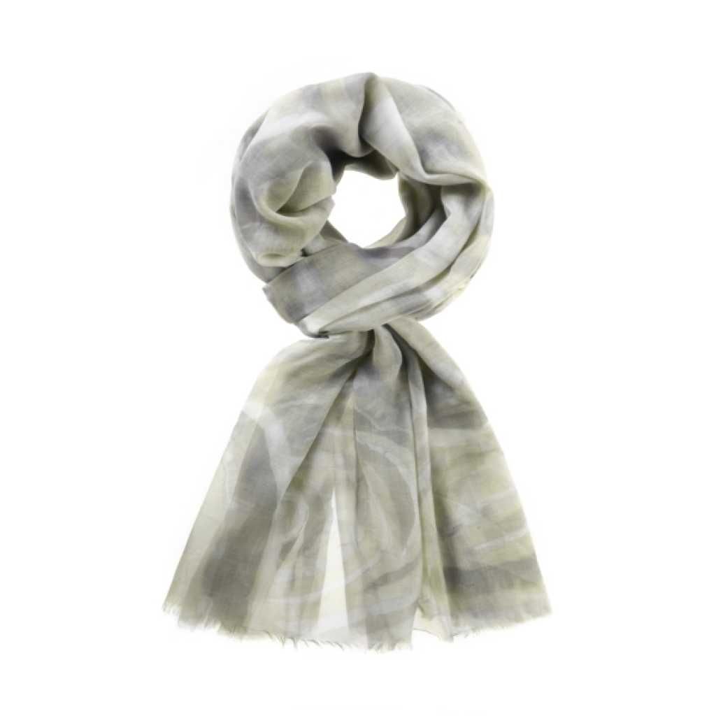 scarf graphic beige 90x180 100 PE dig. 70g