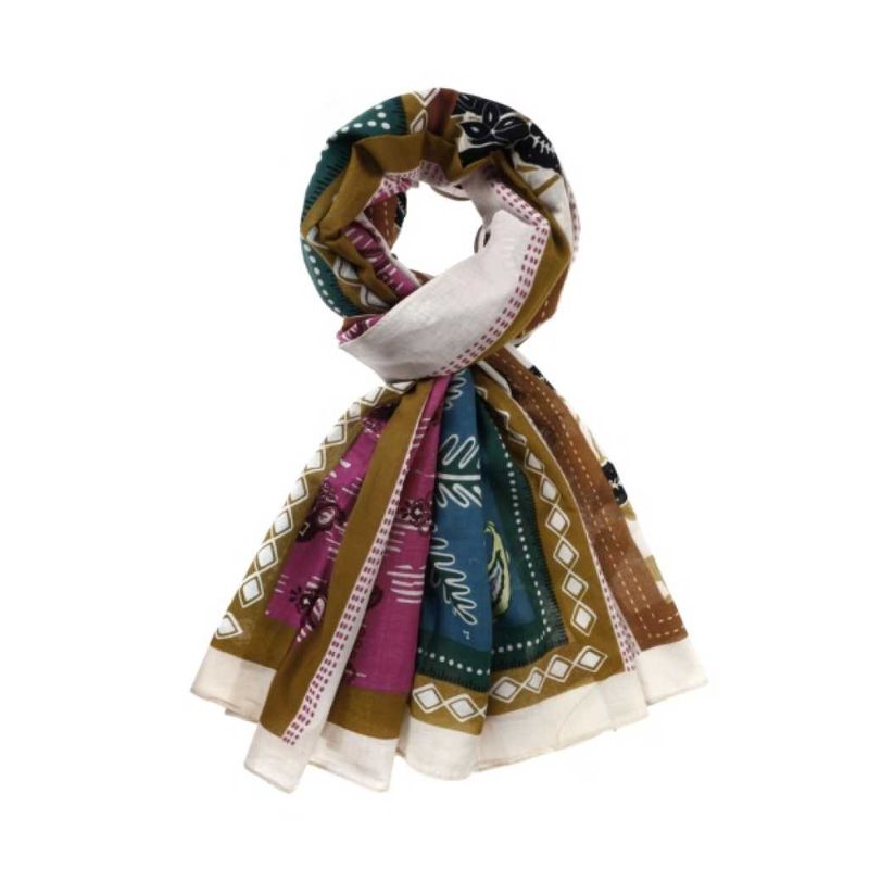 scarf flower brown 100x190  105g