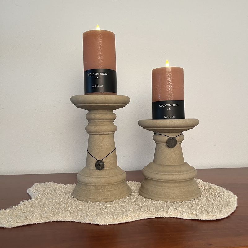 Candleholder Basic Majestic Taupe M D.14 H.18