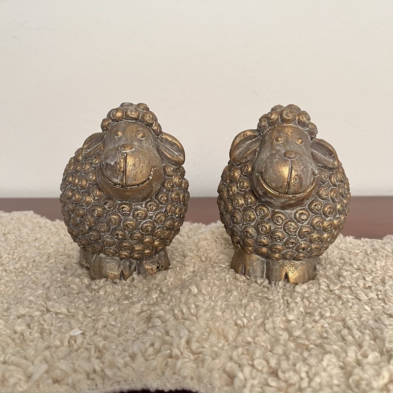 Set of 2 Funny Sheep Jewel D.12 H.12