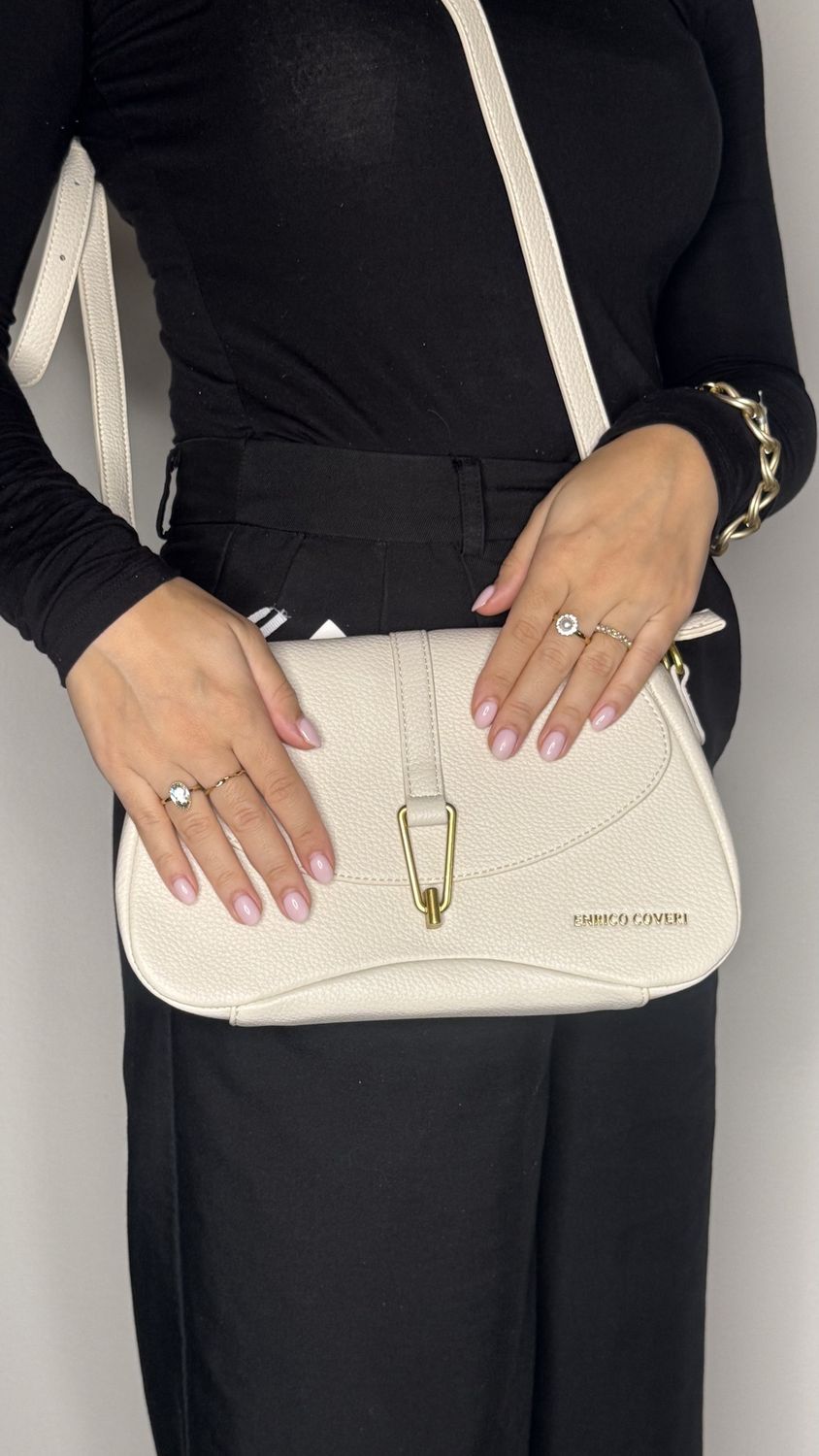 Schoudertas Enrico Off White