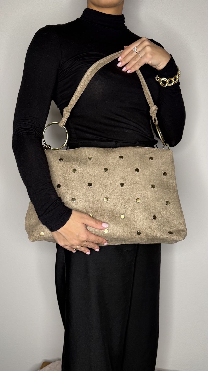 Tas Dots Big Taupe