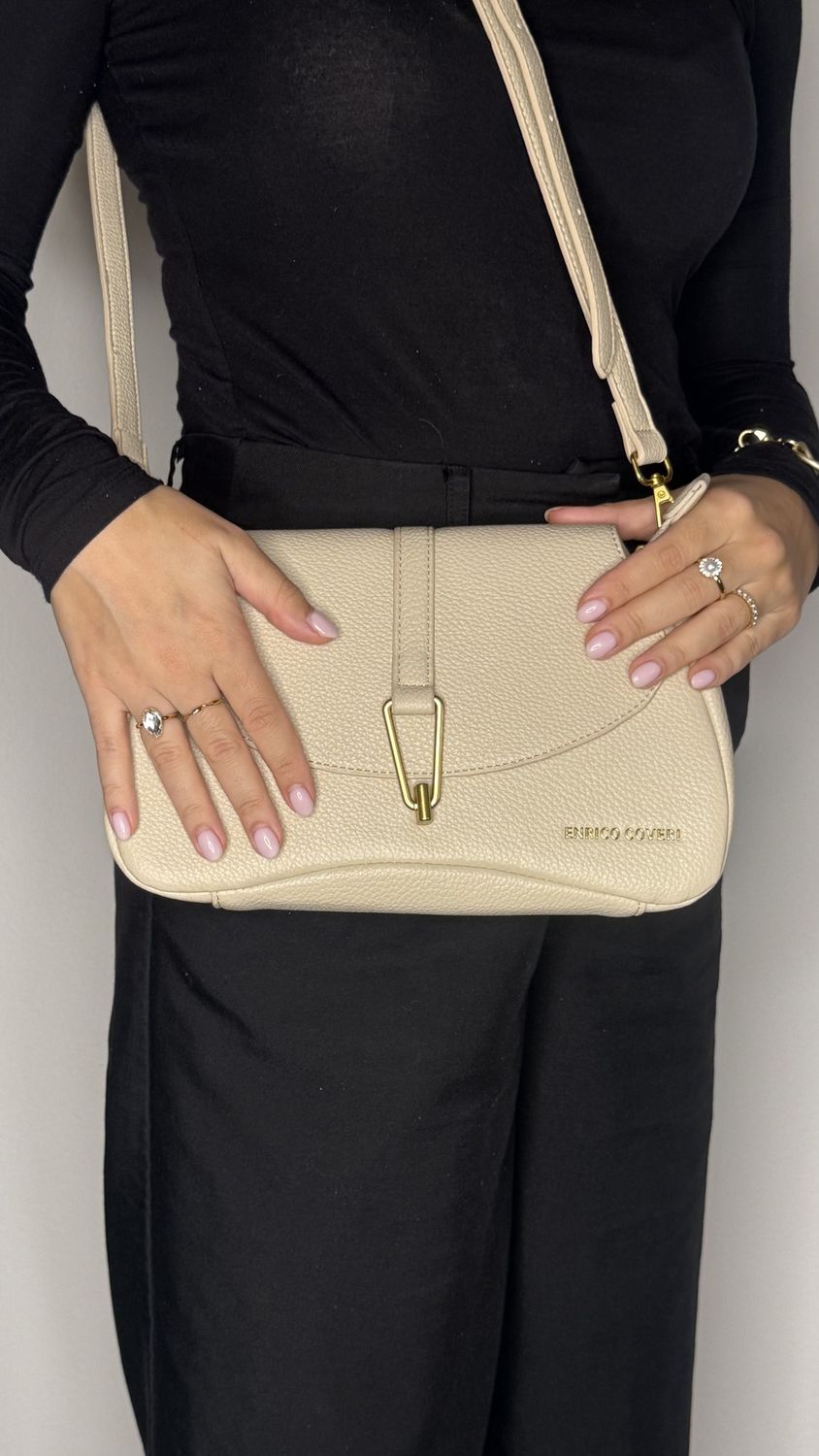 Schoudertas Enrico Beige