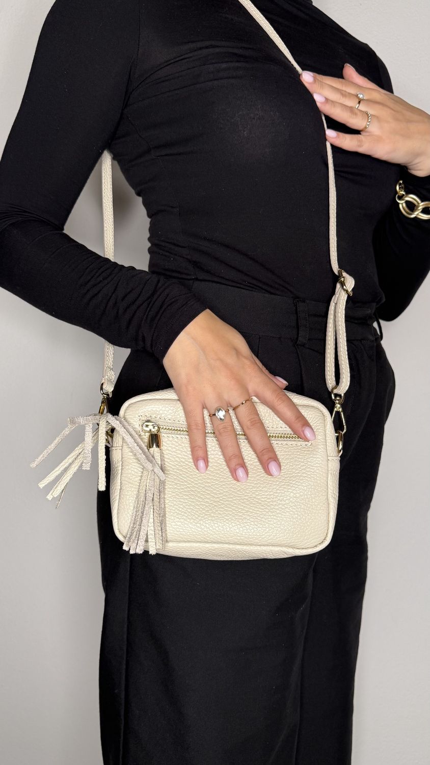 Schoudertas Mabel Creme