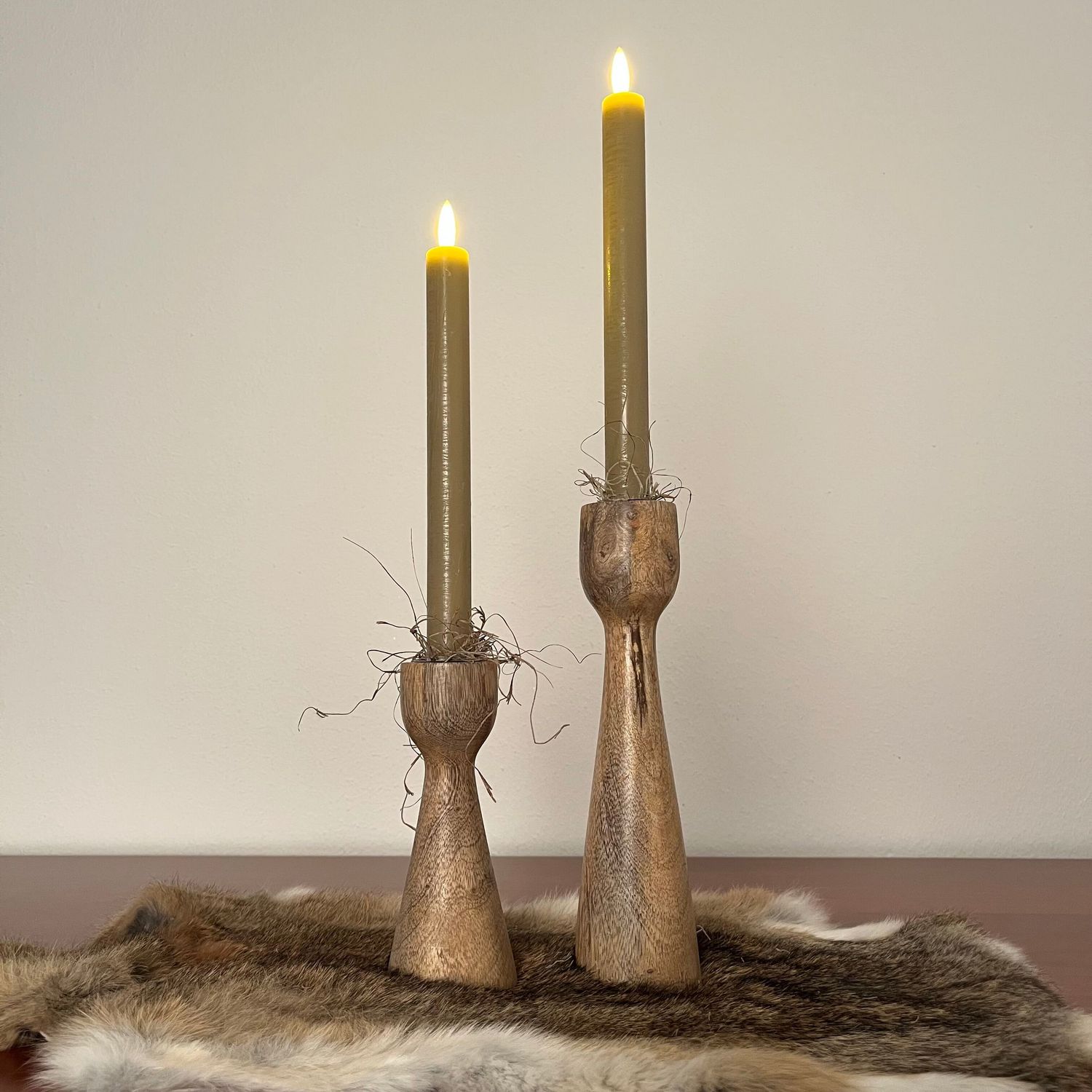 Countryfield LED kaars 25 cm Taupe