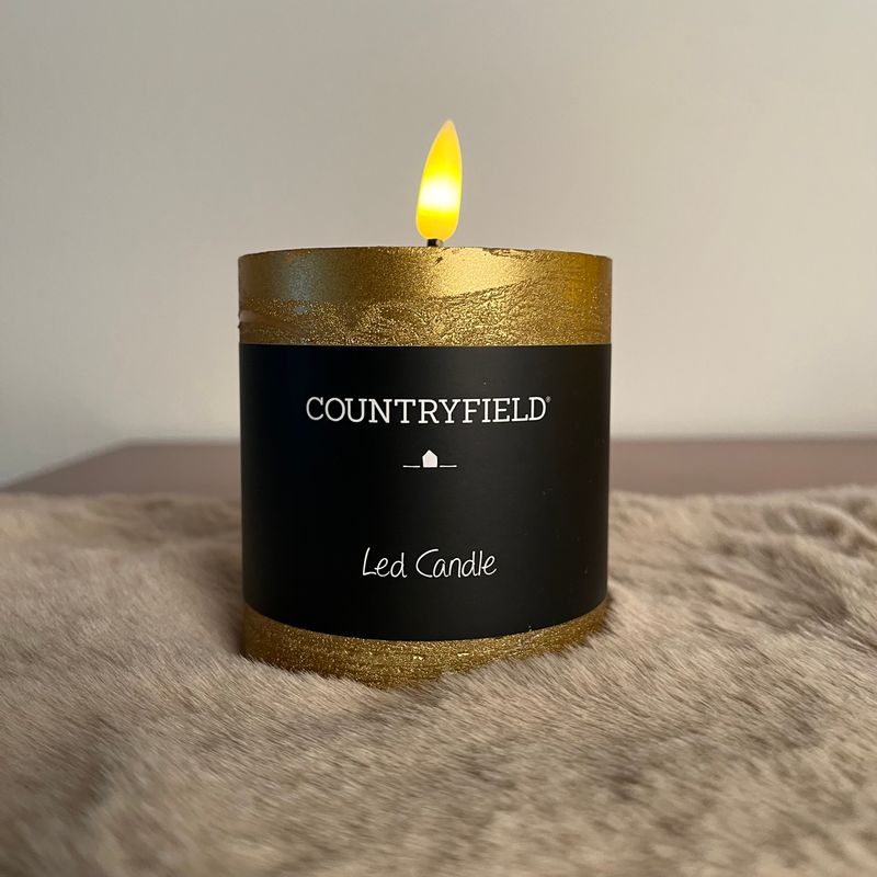 Countryfield LED stompkaars goud 8 cm
