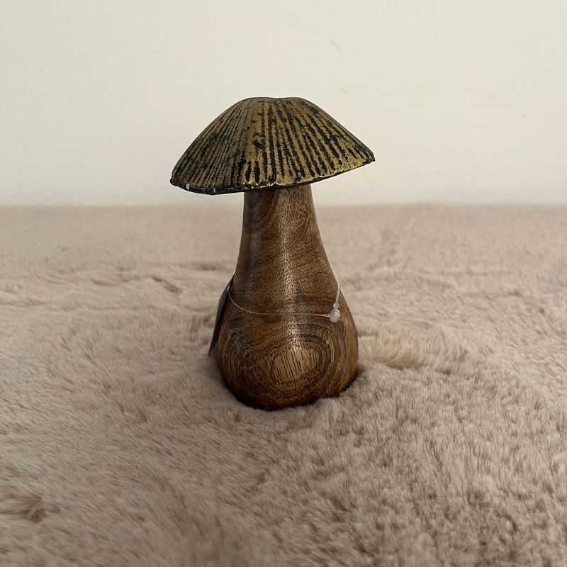 Paddestoel Hout Brons M