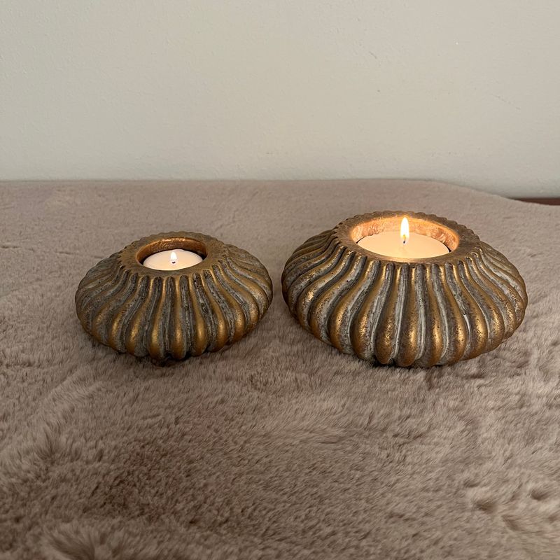 Set of 2 Tealightcups Ufo Relief Jewel