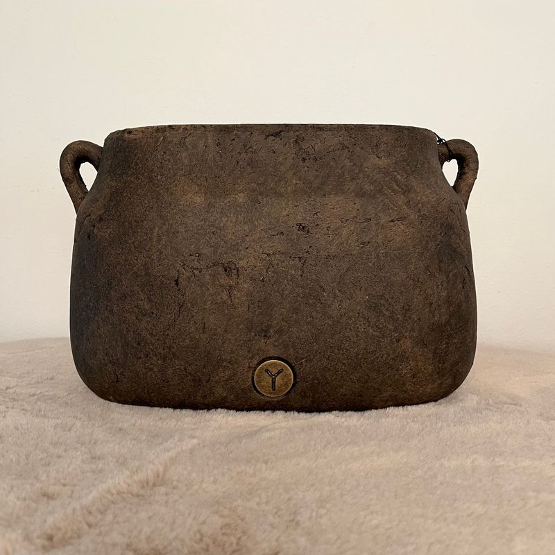 Planter Oval Two Ears Majestic Brown M
