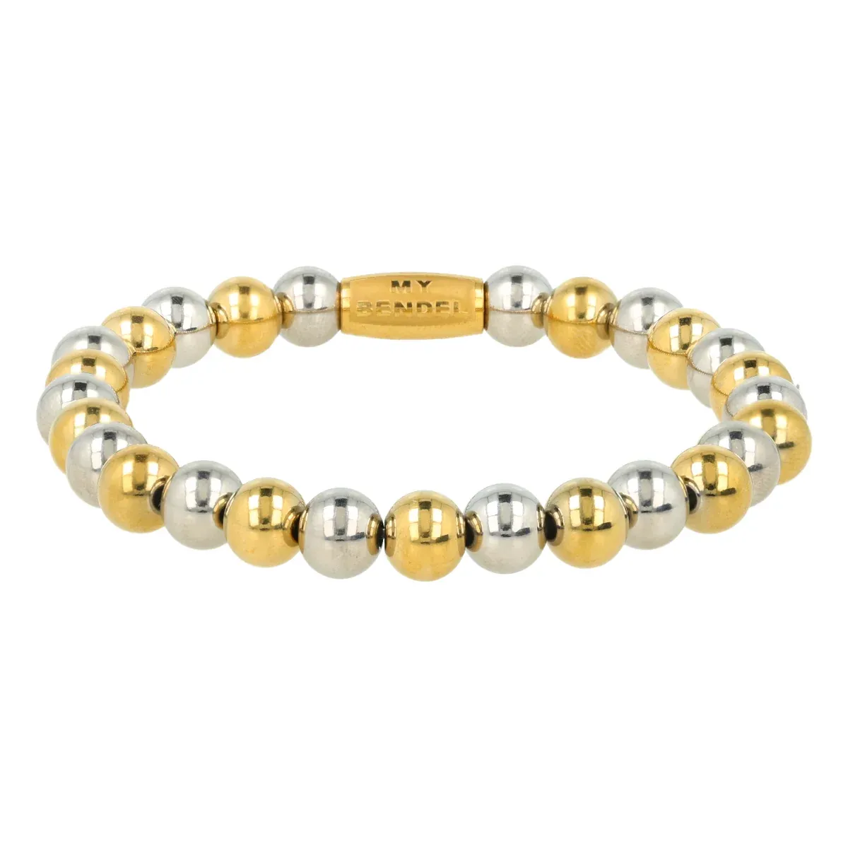Elastische Kralenarmband • 6 mm • Bicolor