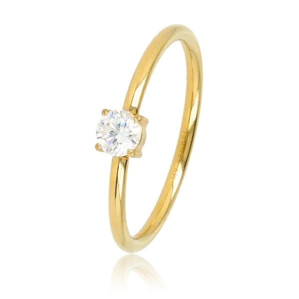 Fijne Ring met Kleine Zirkonia • Crystal