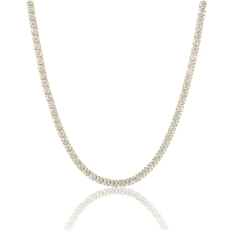 Ketting met Zirkonia Steentjes • Goud