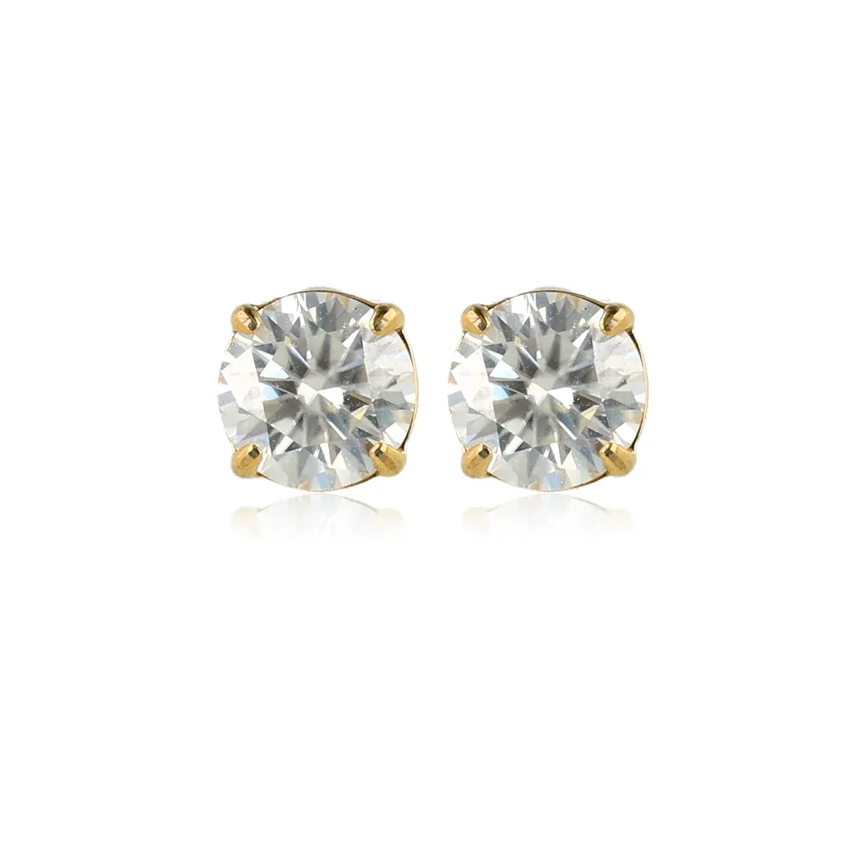 Ronde Studs van Moissaniet • 6 mm • Goud