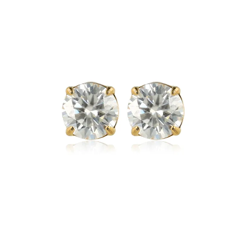 Ronde Studs van Moissaniet • 6 mm • Goud