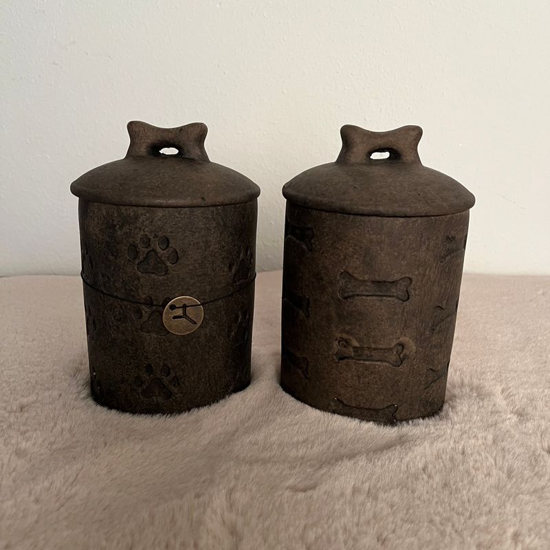 Sort. of 2 Pots Jet'S Storage Majestic Brown