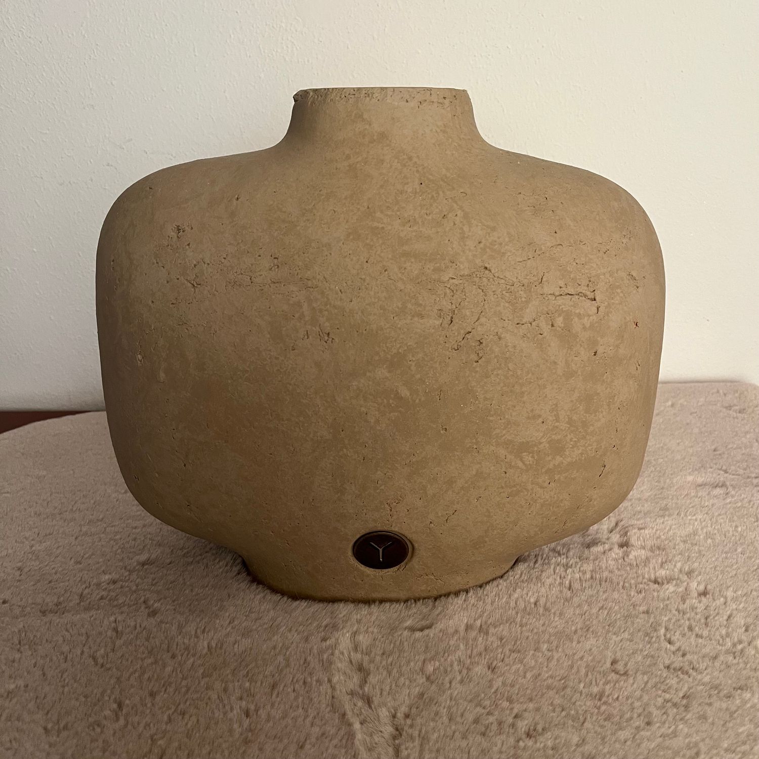 Vase Oval Luxury Majestic Taupe