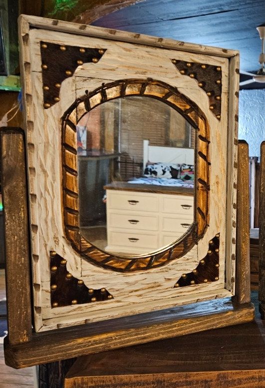 DRESSER MIRROR, COLOR: WHITE