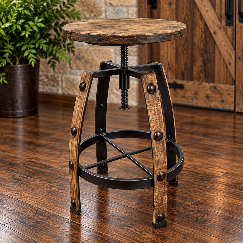 BARSTOOL BARREL W/IRON/ NAILS-BAN 03