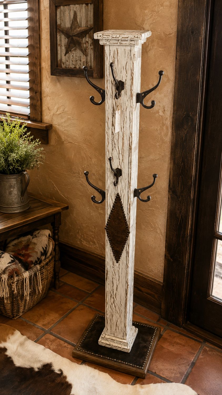 COAT RACK, COLOR: WHITE