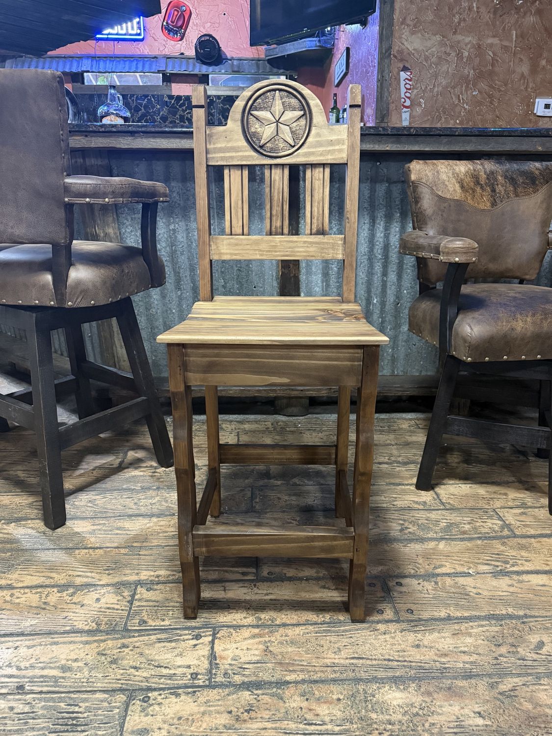 TEJANO BARSTOOL W/ STAR