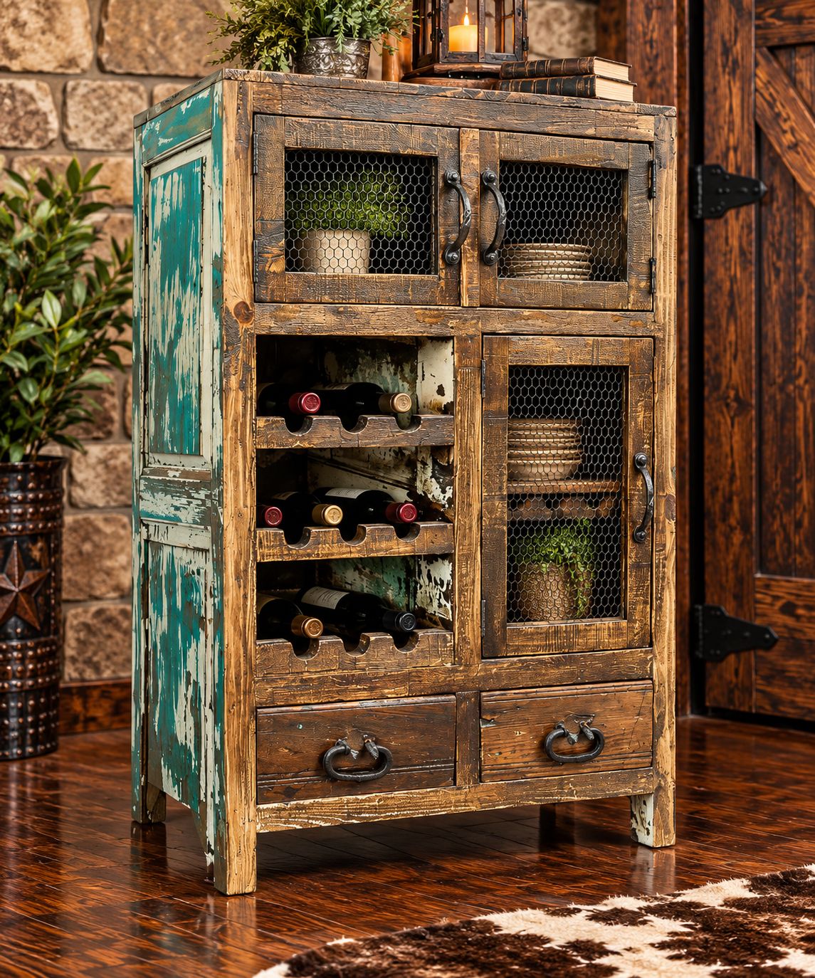 OLD DOOR WINE RACK