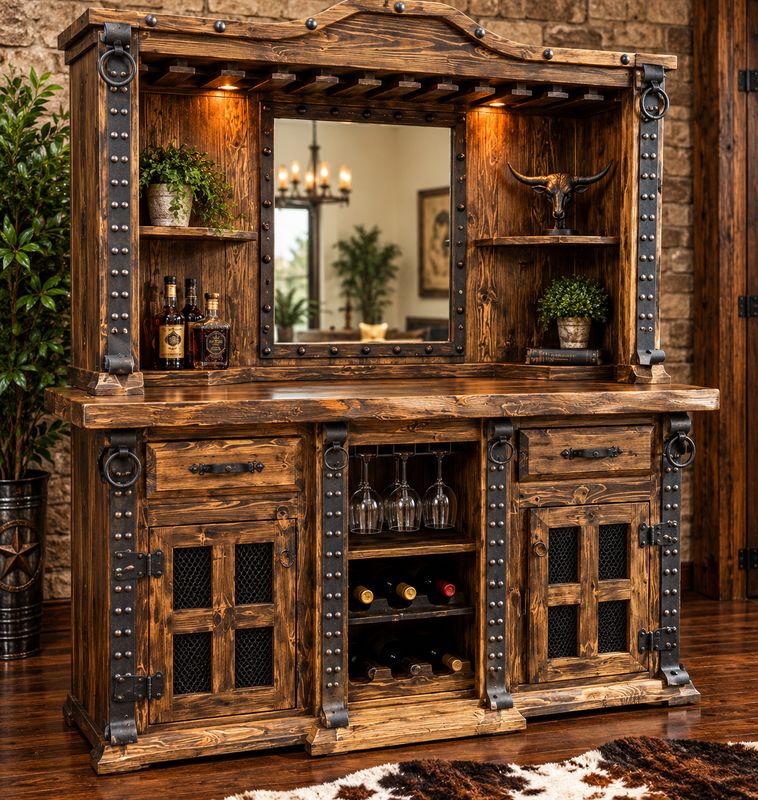 Live Edge Bar With Back Bar 6FT