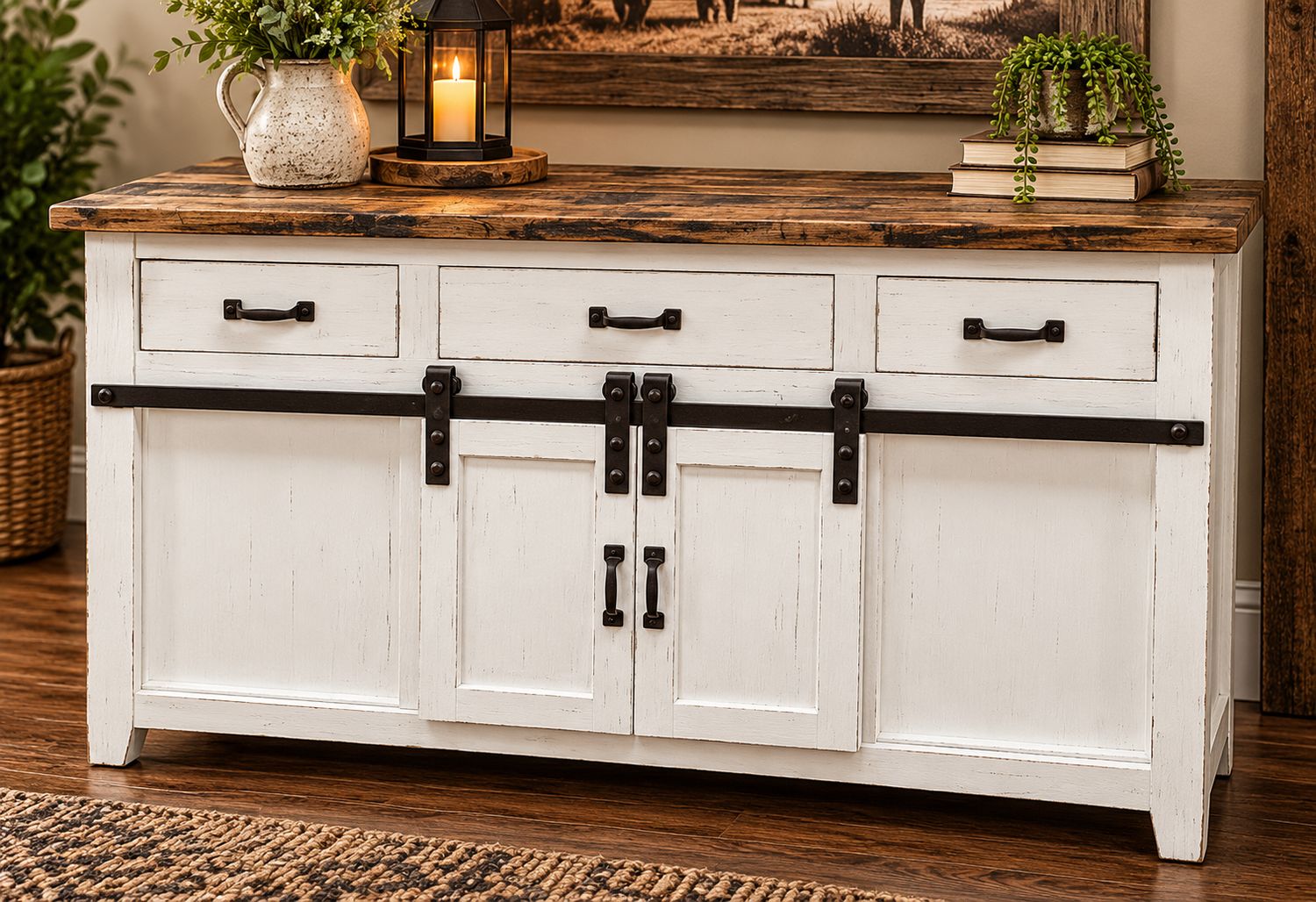 SLIDING DOOR KITCHEN ISLAND, COLOR: WHITE