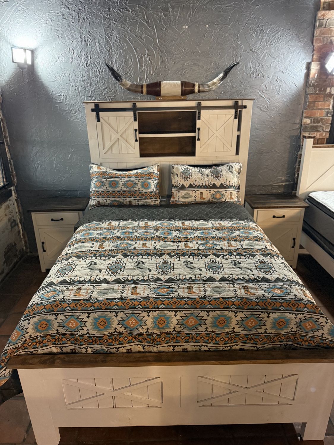 FARM SLIDING BED, COLOR: WHITE, Size: QUEEN