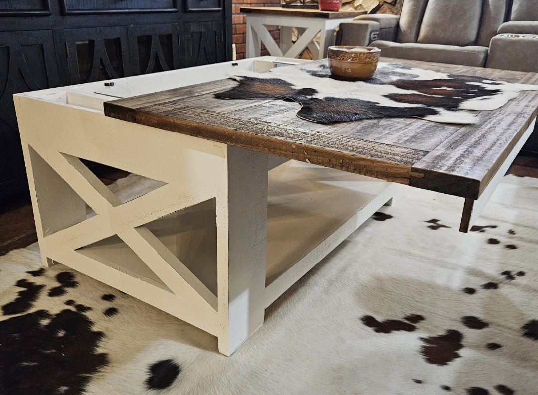 CONCEALED ANGELINA COFFEE TABLE, COLOR: WHITE