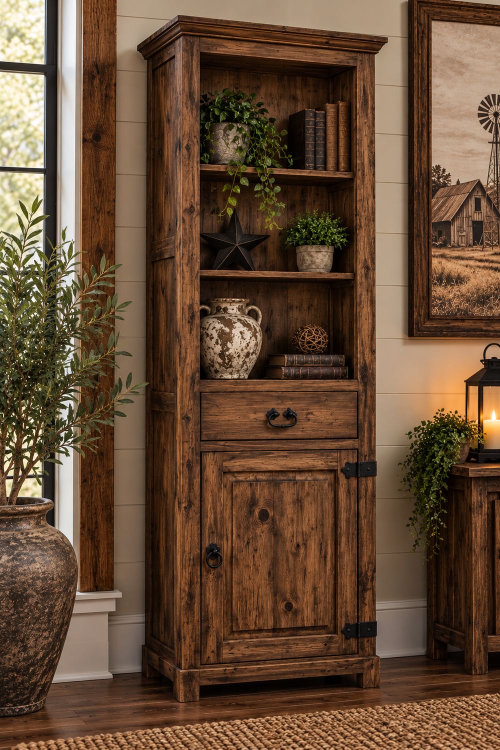 CORNER HUTCH LT VIT 19, COLOR: RRR, TYPE: W/ STAR