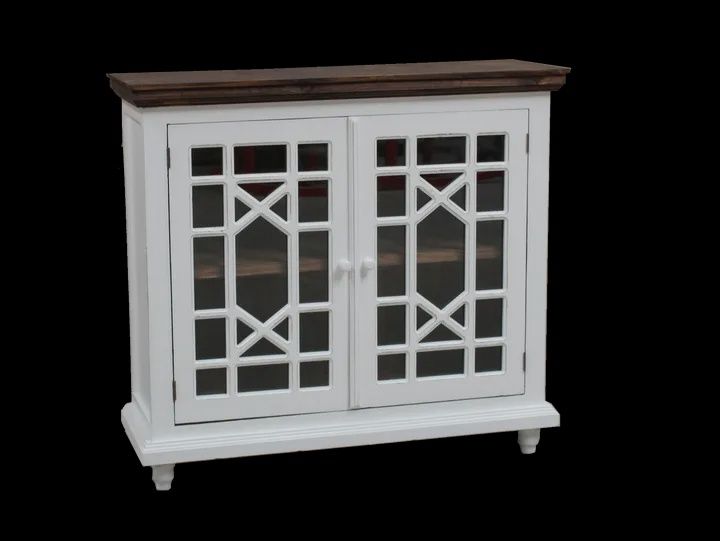 CONSOLE W/ 2 GLASS DOOR
