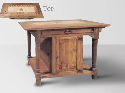 Kitchen Island w/ Marble Top