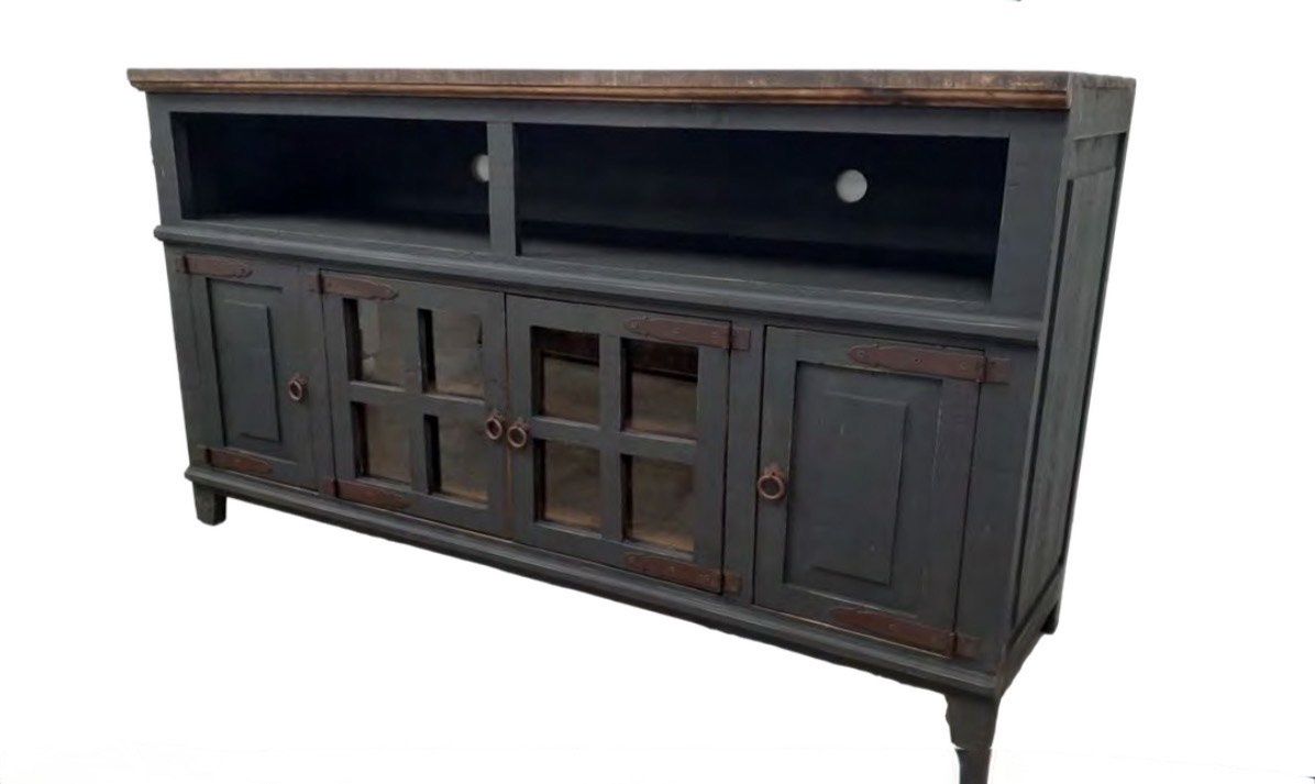 HACIENDA TV STAND, COLOR: BLK, Size: 60