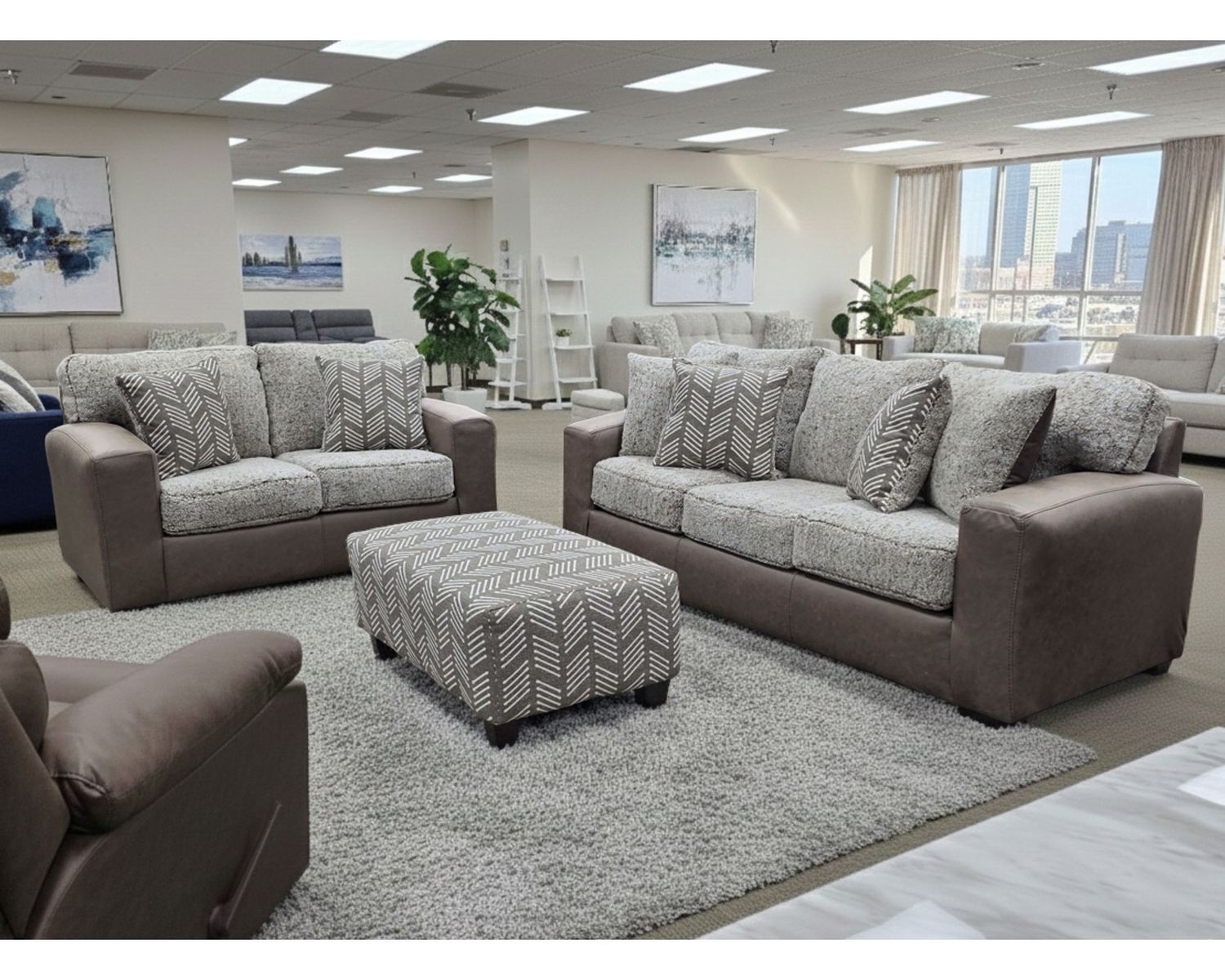 6103 Shearling Fawn Livingroom set, TYPE: SOFA